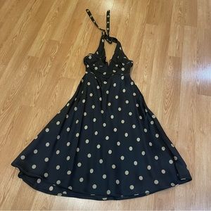 Gorgeous silk polka dot halter dress